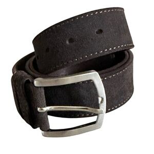 VERA PELLE ITALIAN SUEDE BROWN BELT SIZE 44-46